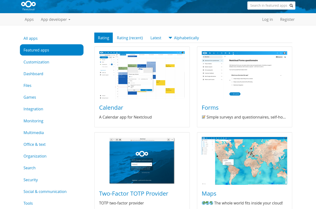 Nextcloud Apps Store