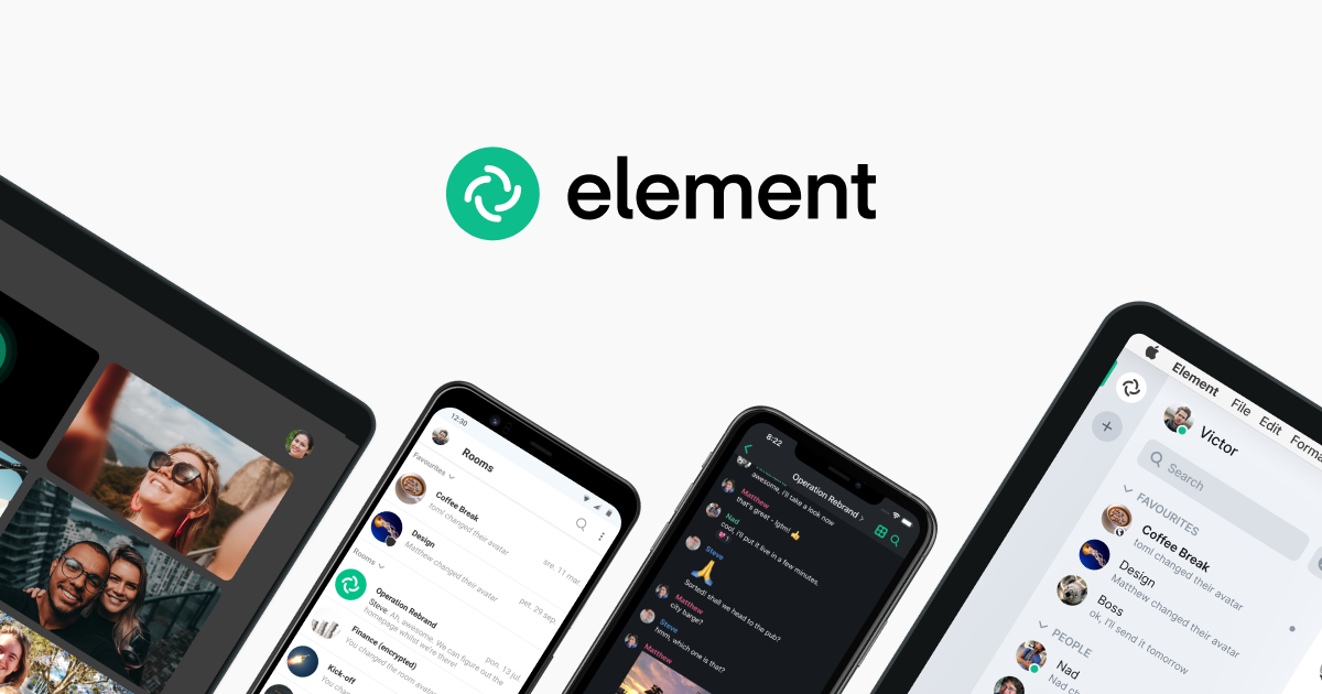 Element decentralized messaging Intro Graphic